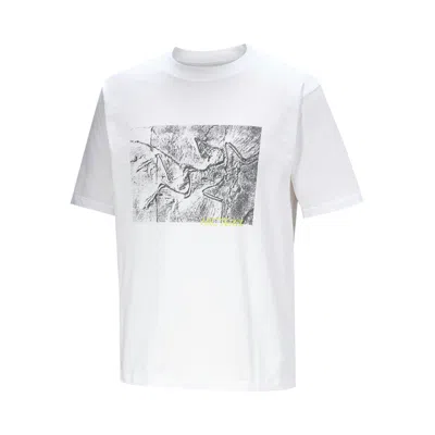 Pre-owned Arc'teryx Kragg Cotton Lithographica Tee 'white Light' | Men's Size M