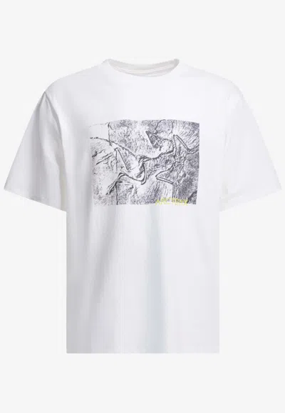 Arc'teryx Kragg Lithographica Crewneck T-shirt In White
