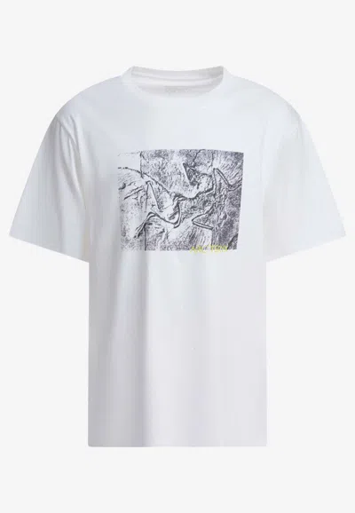 Arc'teryx Kragg Lithographica Printed T-shirt In White
