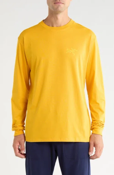 Arc'teryx Kragg Long Sleeve Cotton Graphic T-shirt In Gold