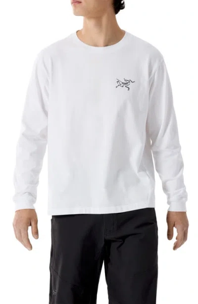 Arc'teryx Kragg Long Sleeve Cotton Graphic T-shirt In White
