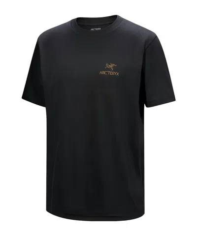 Arc'teryx Kragg Sl Cotton Bird Word Shirt Ss Men's In Black