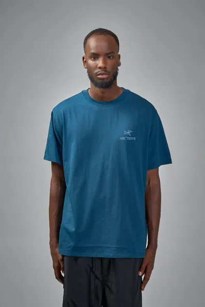 Arc'teryx Kragg Sl Cotton Bird Word Ss M Nightcap In Blue