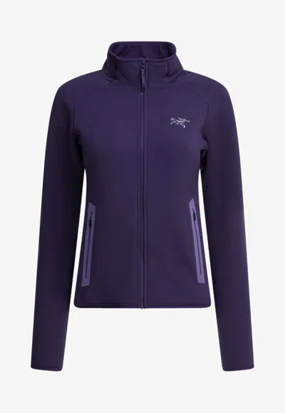 Arc'teryx Kyanite Zip-up Jacket With Embroidered-logo In Purple