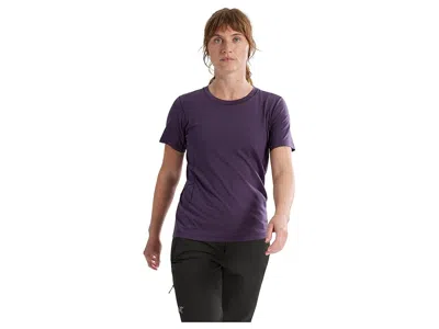 Arc'teryx Lana Merino Wool Crew Short Sleeve In Purple