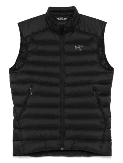 Arc'teryx Logo-embroidered Padded Gilet In Black