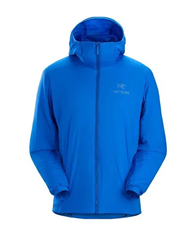 Arc'teryx Logo Hooded Jacket In Blue