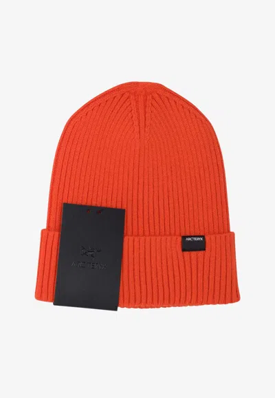 Arc'teryx Logo Patch Beanie In Orange