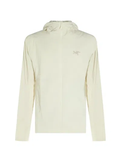 Arc'teryx Logo-embroidered Hooded Jacket In White