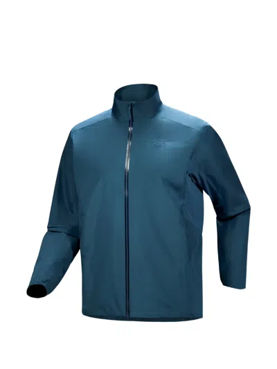 Arc'teryx Logo-embroidered Zip-up Jacket In Blue