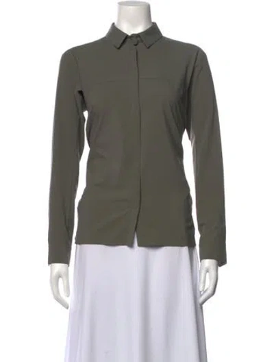 Pre-owned Arc'teryx Long Sleeve Button-up Top In Green