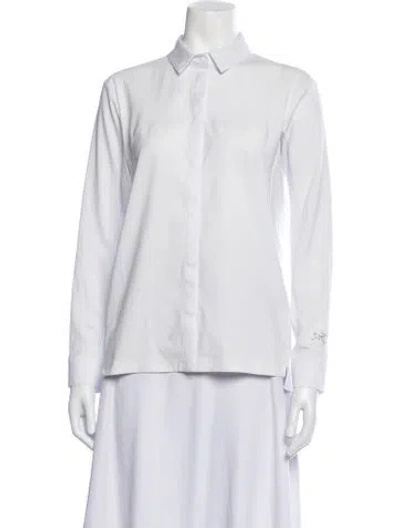 Pre-owned Arc'teryx Long Sleeve Button-up Top In White