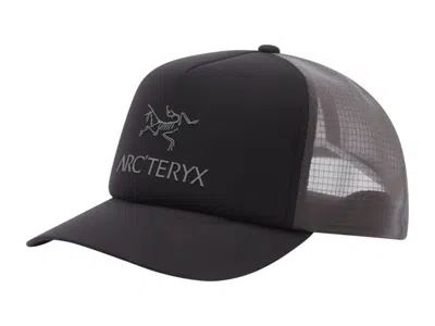 Pre-owned Arc'teryx Men's  Bird Word Trucker Cap In Black/graphite