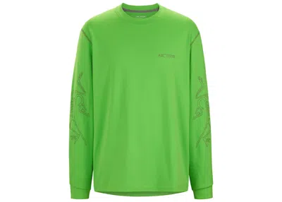 Pre-owned Arc'teryx Men's  Copal Bird Long Sleeve T-shirt In Portal