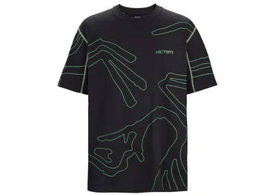 Pre-owned Arc'teryx Men's  Copal Grotto Line T-shirt In Black