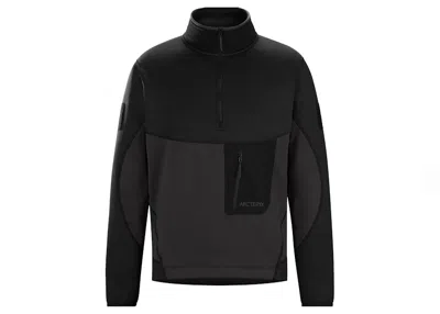 Pre-owned Arc'teryx Men's  Faraday 1/2 Zip Zip Neck In Ice Black