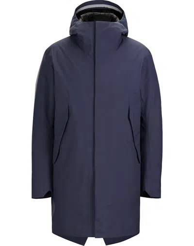 Pre-owned Arc'teryx Men's  Veilance Monitor Down Coat In Black Sapphire In Blue