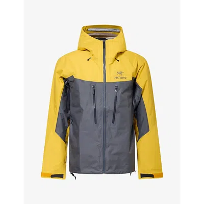 Arc'teryx Mens Alpha Shell Jacket Larch Dark Grey Xl In Yellow