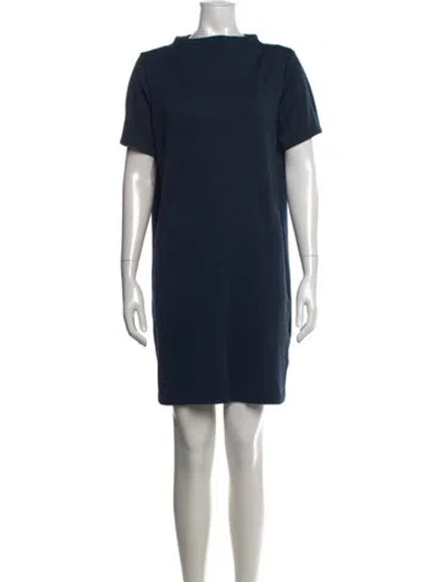 Pre-owned Arc'teryx Mock Neck Knee-length Dress In Blue