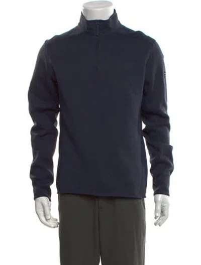Pre-owned Arc'teryx Mock Neck Long Sleeve Pullover In Blue