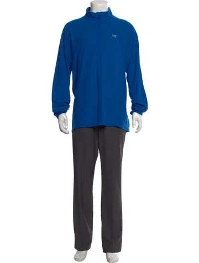 Pre-owned Arc'teryx Mock Neck Long Sleeve Sweatshirt In Blue