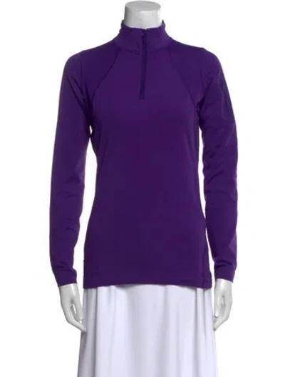 Pre-owned Arc'teryx Mock Neck Long Sleeve Sweatshirt In Purple