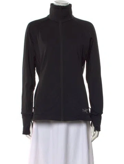 Pre-owned Arc'teryx Mock Neck Long Sleeve Top In Black