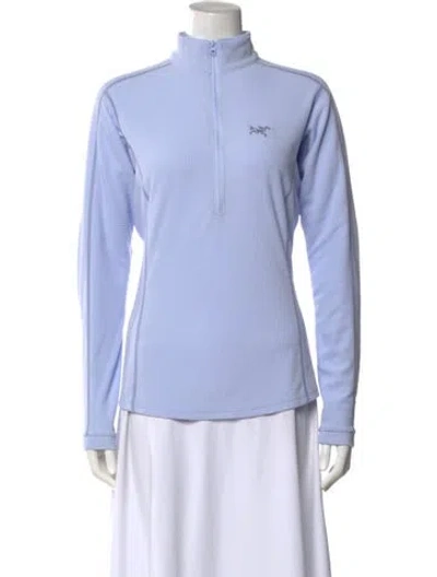 Pre-owned Arc'teryx Mock Neck Long Sleeve Top In Blue