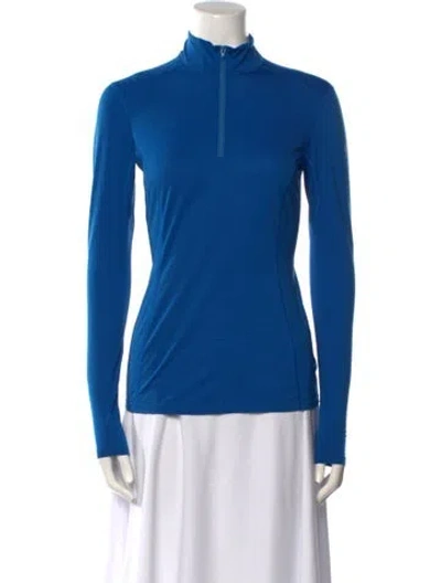 Pre-owned Arc'teryx Mock Neck Long Sleeve Top In Blue