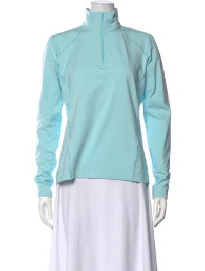 Pre-owned Arc'teryx Mock Neck Long Sleeve Top In Blue