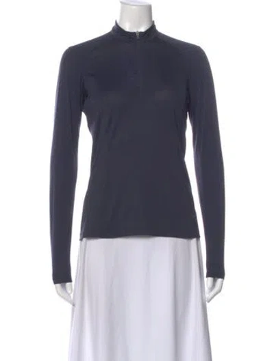 Pre-owned Arc'teryx Mock Neck Long Sleeve Top In Blue