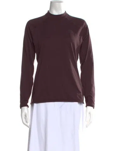 Pre-owned Arc'teryx Mock Neck Long Sleeve Top In Burgundy