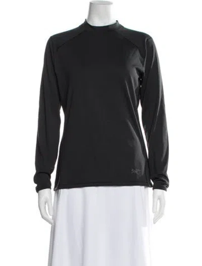Pre-owned Arc'teryx Mock Neck Long Sleeve Top In Gray