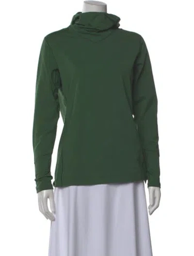 Pre-owned Arc'teryx Mock Neck Long Sleeve Top In Green