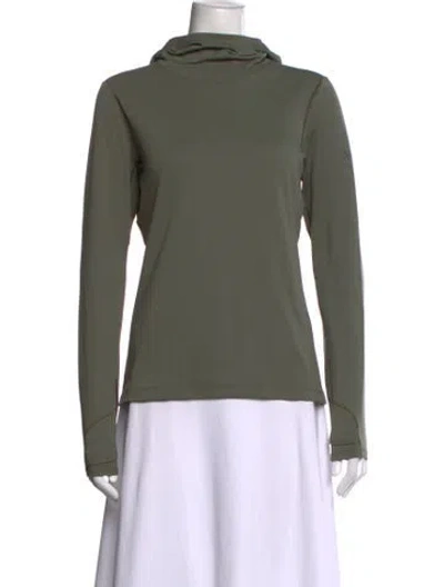 Pre-owned Arc'teryx Mock Neck Long Sleeve Top In Green