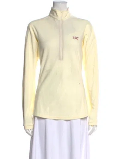 Pre-owned Arc'teryx Mock Neck Long Sleeve Top In Neutral