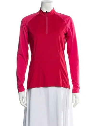 Pre-owned Arc'teryx Mock Neck Long Sleeve Top In Red