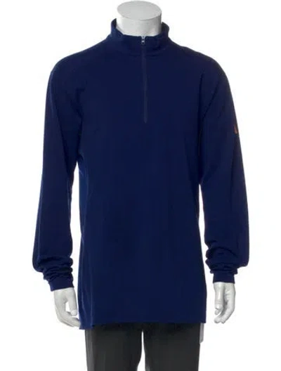 Pre-owned Arc'teryx Mock Neck Long Sleeve T-shirt In Blue