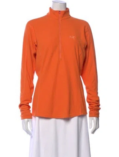Pre-owned Arc'teryx Mock Neck Sweater In Orange