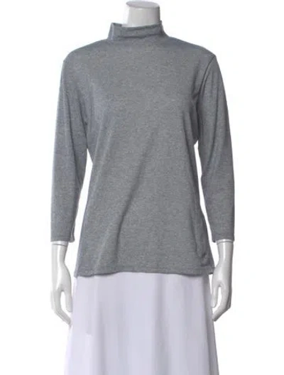 Pre-owned Arc'teryx Mock Neck Three-quarter Sleeve Top In Gray