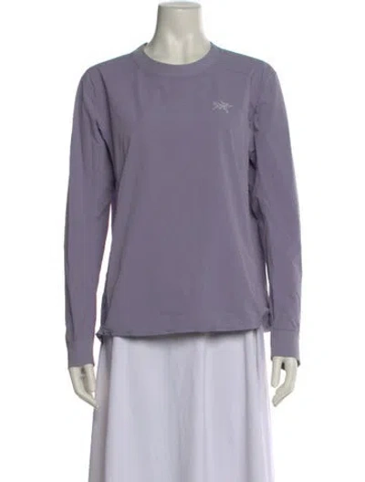 Pre-owned Arc'teryx Nylon Crew Neck Sweatshirt In Purple