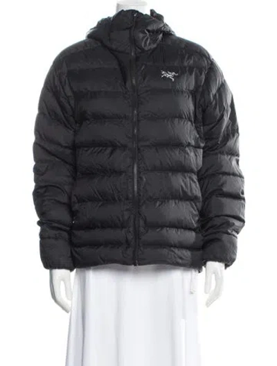 Pre-owned Arc'teryx Nylon Down Coat In Black