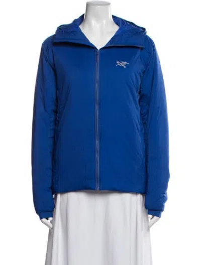 Pre-owned Arc'teryx Nylon Down Jacket In Blue