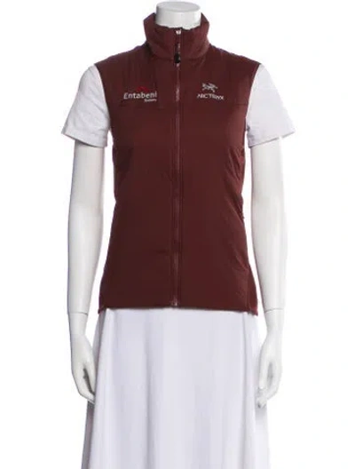 Pre-owned Arc'teryx Nylon Graphic Print Vest In Brown