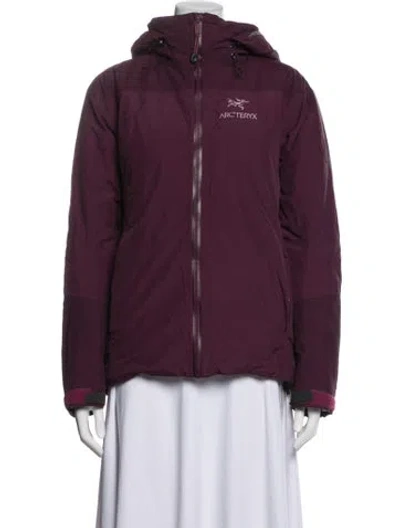 Pre-owned Arc'teryx Nylon Performance Jacket In Burgundy