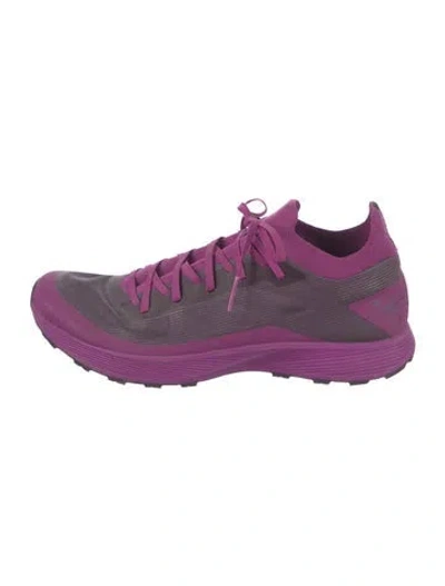 Pre-owned Arc'teryx Nylon Striped Athletic Sneakers In Purple