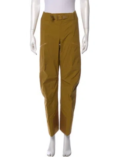 Pre-owned Arc'teryx Nylon Wide Leg Pants In Yellow
