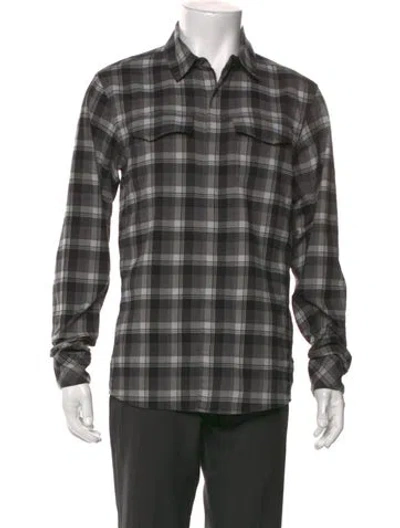 Pre-owned Arc'teryx Plaid Print Long Sleeve Western Shirt In Black