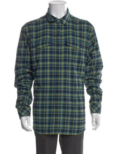 Pre-owned Arc'teryx Plaid Print Long Sleeve Western Shirt In Blue