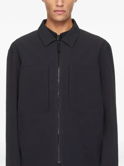 Arc'teryx Point-collar Zip-up Jacket In Black